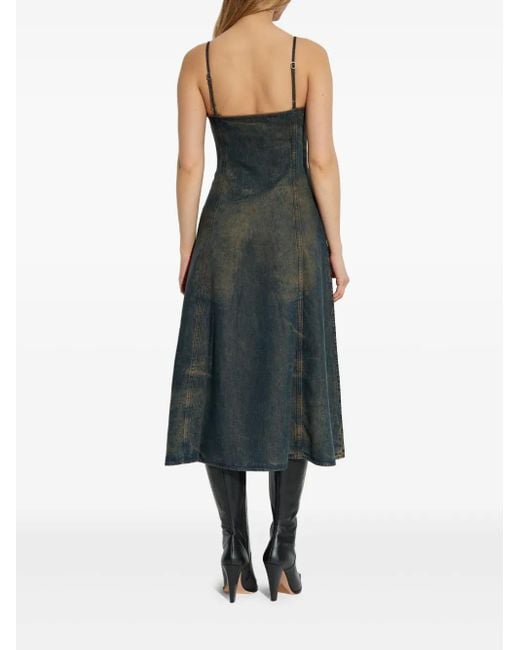 Robe En Jean De-Beld-S À Col V DIESEL en coloris Blue