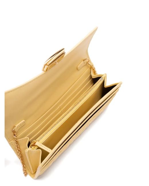 Fendi Natural Baguette Continental Chain-Strap Wallet