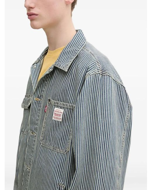 Chaqueta con bolsillo a rayas Levi's de hombre de color Gray