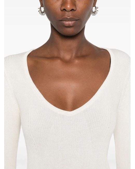Herskind White Gestrickte Nova Bluse