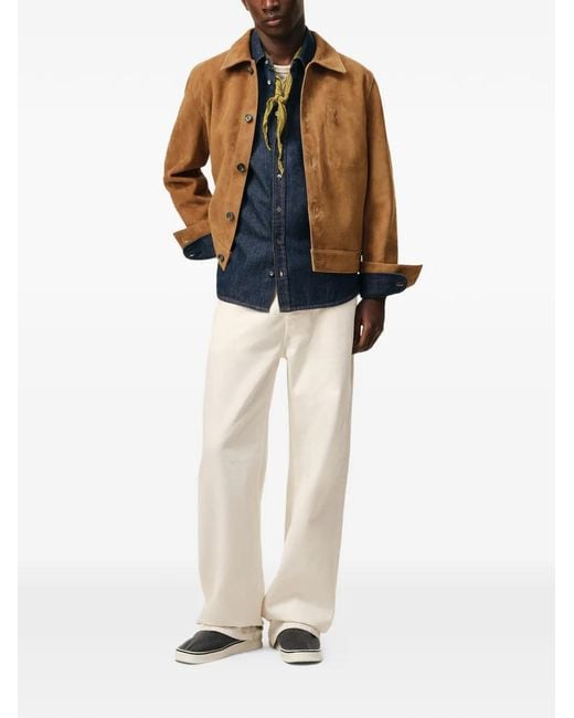 AMI Brown Ami De Coeur Buttoned Jacket for men