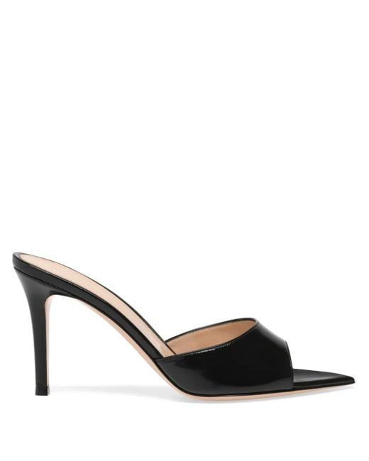 Gianvito Rossi Black 85Mm Elle Pointed Sandals