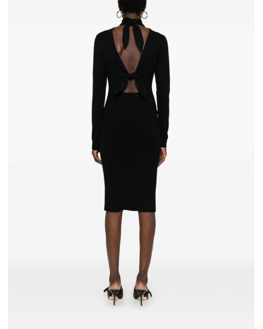 Givenchy Black Tied Midi Dress