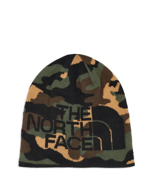 The North Face Black Camouflage Reversible Beanie