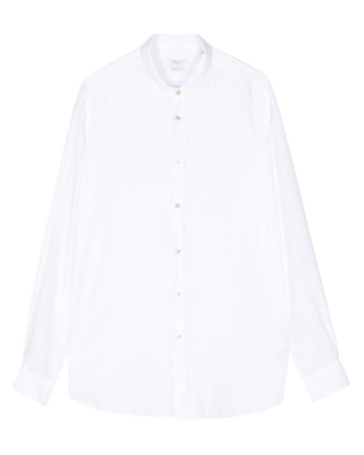 Boglioli White Spread-collar Long-sleeve Shirt for men