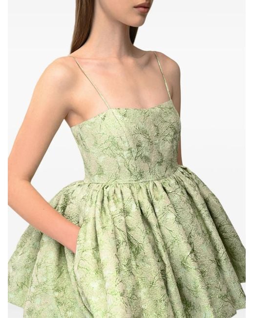 Anouki Green Sleeveless Ruffle Dress