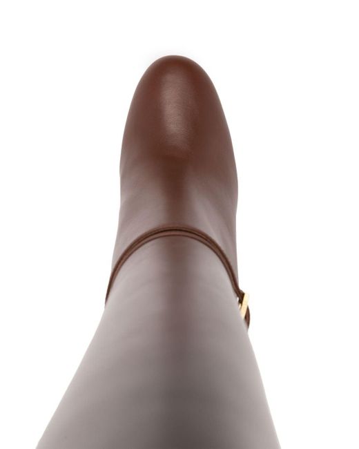 Stivali Delfina 105mm con tacco alto di Fendi in Brown