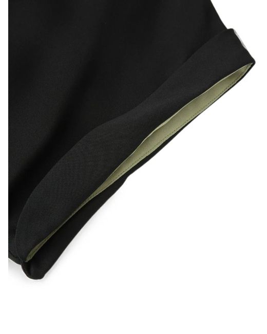 Shanghai Tang Black Silk Frog-Fastening Shirt Dress