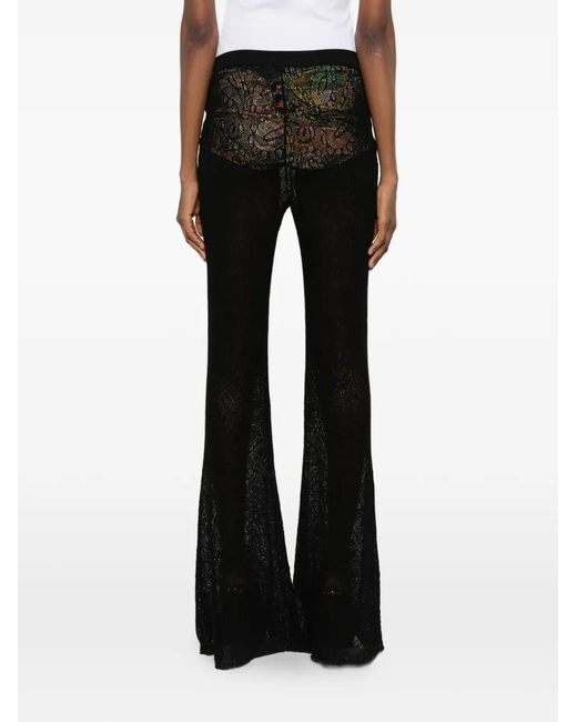 Etro Black Floral Trousers