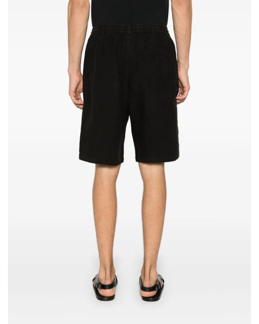 メンズ 120% Lino リネン ショートパンツ Black