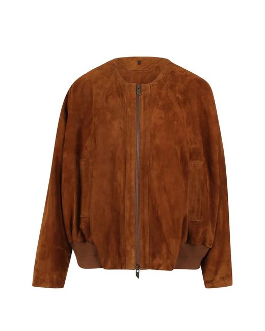 Salvatore Santoro Brown Zip Bomber Jacket