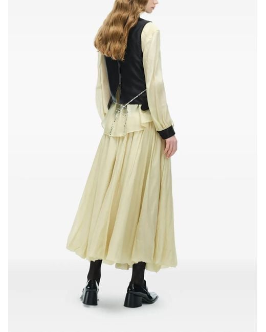 Renli Su Natural Elastic-Waistband Gathered Skirt