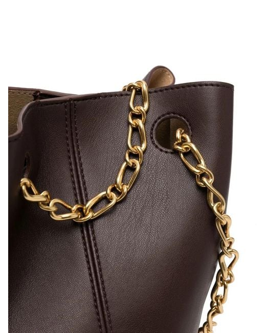 Nanushka Brown Chain-Link Top-Handle Tote