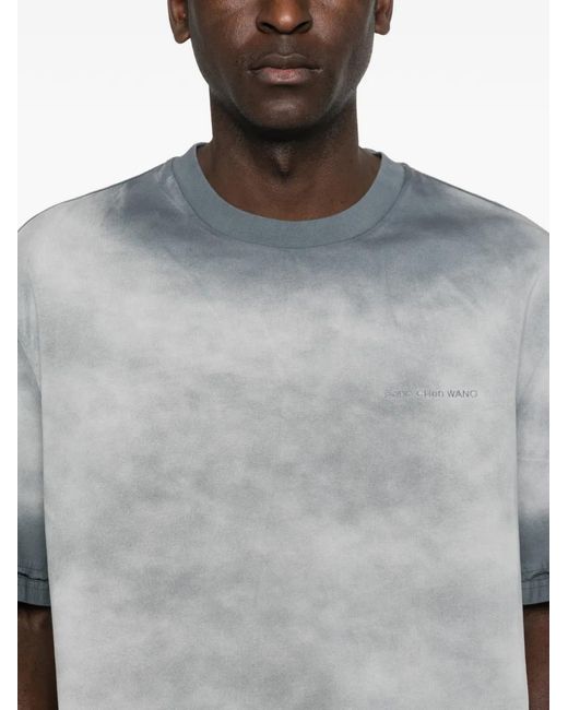 Feng Chen Wang Gray Tie-Dye T-Shirt for men
