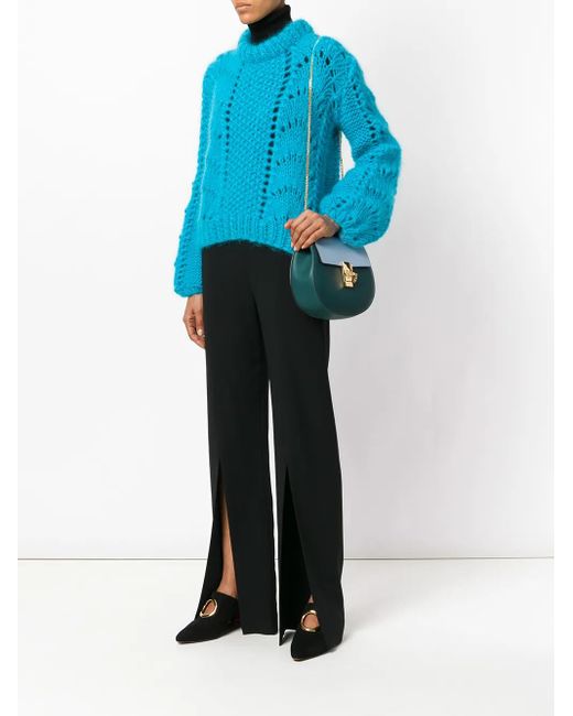 Chloé Blue Faye Contrast Satchel
