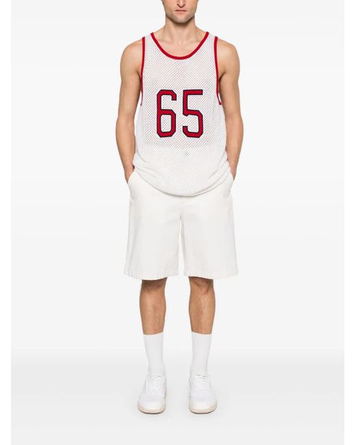 Thom Browne White Athletic Tank Top for men