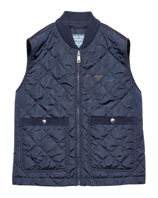 Chaleco Re-Nylon Acolchado Prada de color Blue