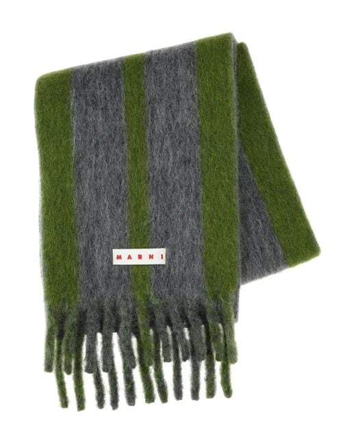 Sciarpa A Righe di Marni in Green da Uomo
