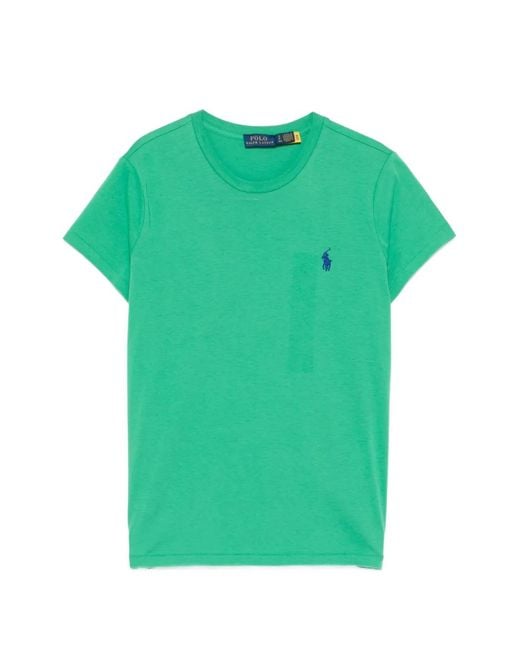 Polo Ralph Lauren Green Logo-Embroidered T-Shirt