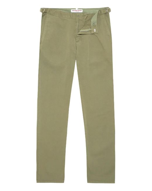 Orlebar Brown Green Fallon Stretch-Cotton Chinos for men