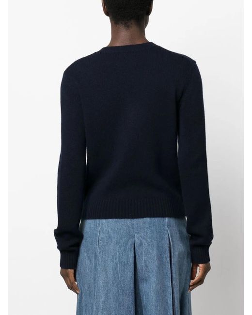Lisa Yang Blue Ribbed-Knit Cashmere Jumper