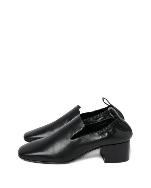 Studio Nicholson Black Moon Stacked-Heel Square-Toe Loafers