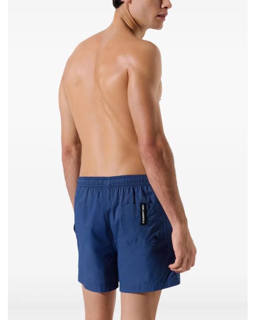 Short De Bain À Logo Karl Lagerfeld pour homme en coloris Blue