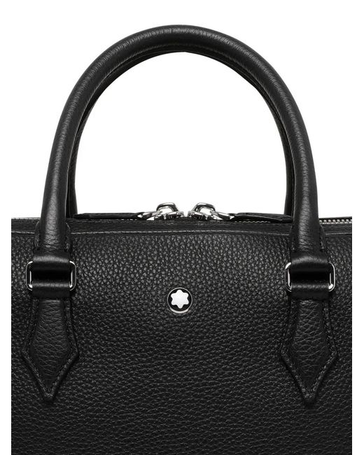 Montblanc Black Large Grained Leather Briefcase