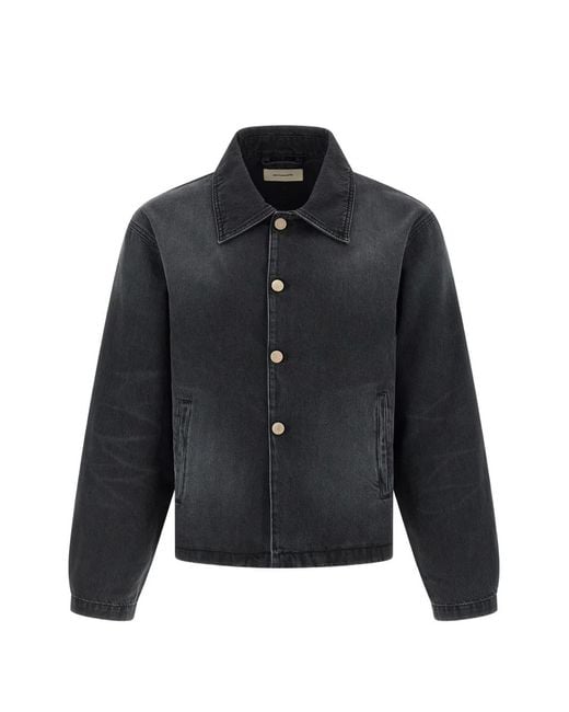 mfpen Blue Union Buttoned Denim Jacket for men