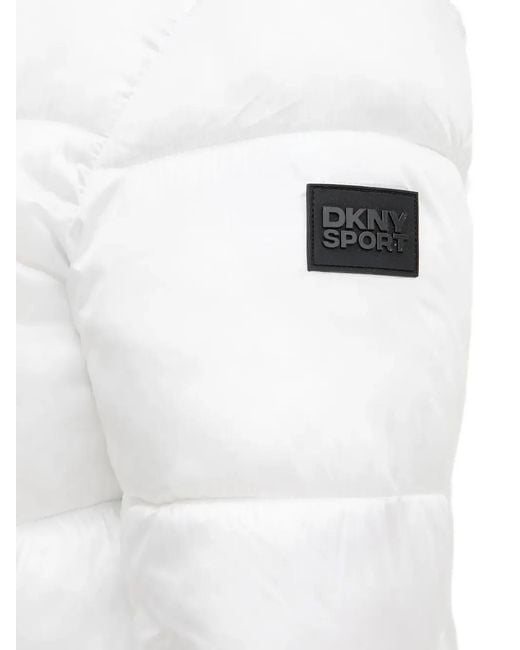 DKNY Gewatteerd Jack Met Trechterhals in het White