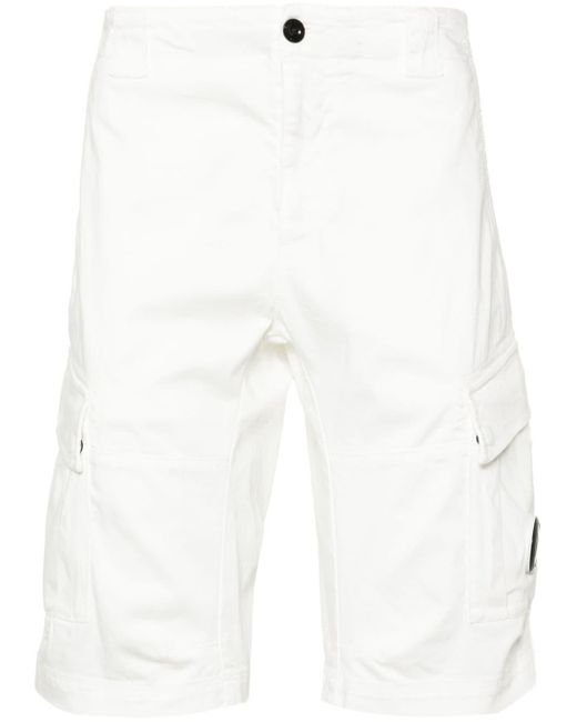 C P Company Cargo-Shorts mit Linsen-Detail in White für Herren