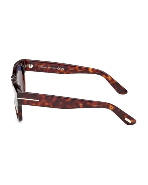 Tom Ford Blue Round-Frame Sunglasses for men