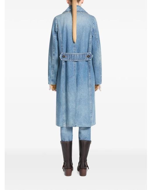 Dries Van Noten Denim Jas in het Blue