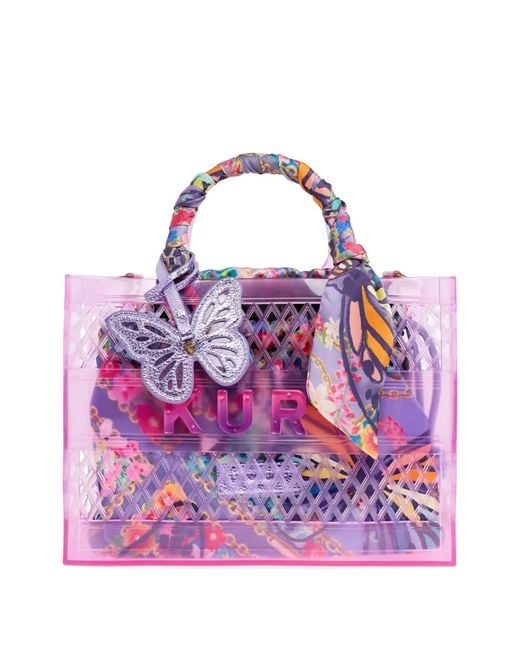 Kurt Geiger Purple Small Jelly Tote Bag