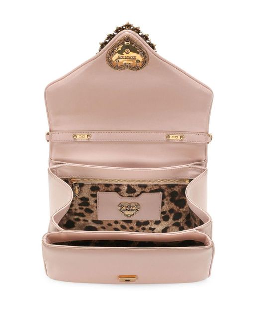 Dolce & Gabbana Pink Devotion Leather Tote Bag