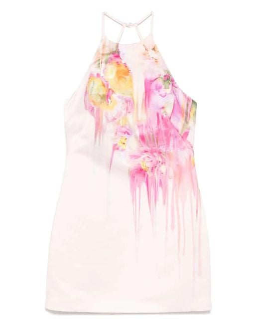 Blumarine フローラル ミニドレス Pink