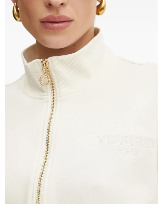Twinset ジップアップ スウェットシャツ Natural
