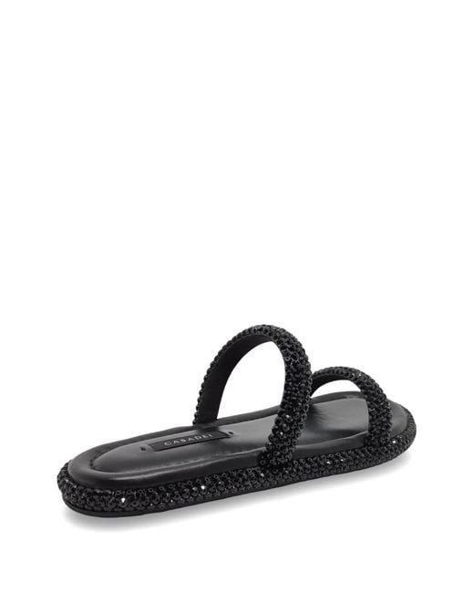 Casadei Black Sirio Flat Sandals