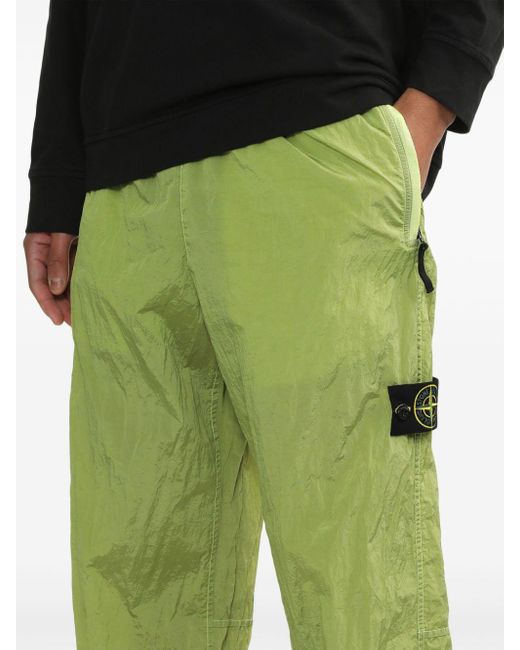 Stone Island Green Compass-badge Track Pants for men