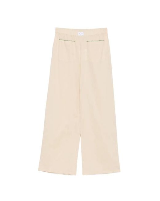 Maison Labiche White Patch-Pockets Trousers