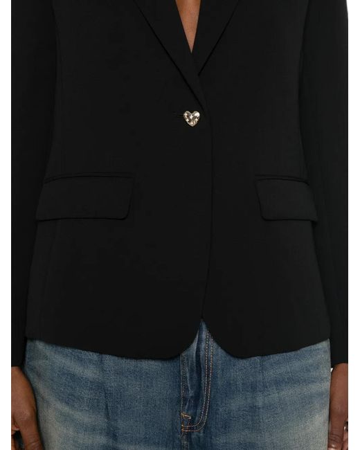 Twinset Black Heart-Button Blazer