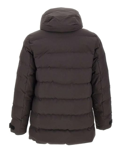 Save The Duck Gray Quilted Padded Parka for men