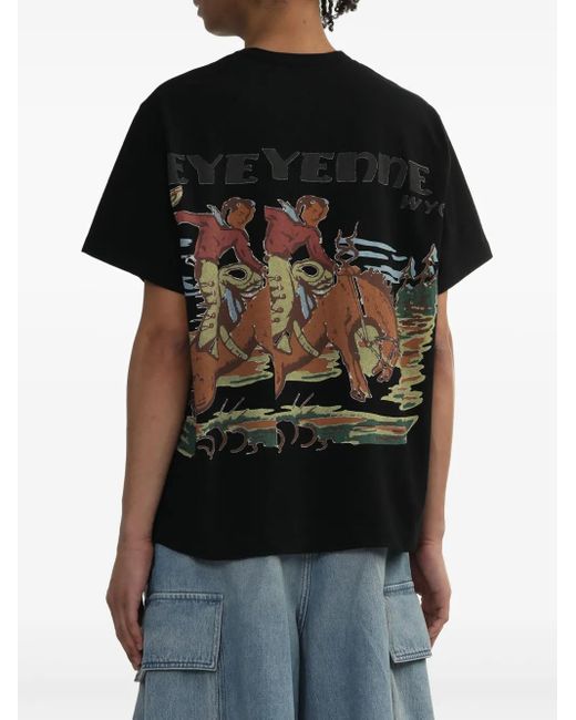 メンズ KHOKI グラフィック Tシャツ Black