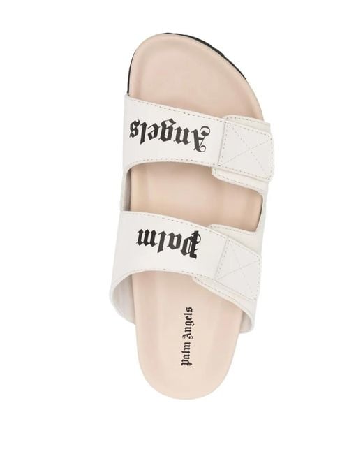 Palm Angels White Logo Sandals for men