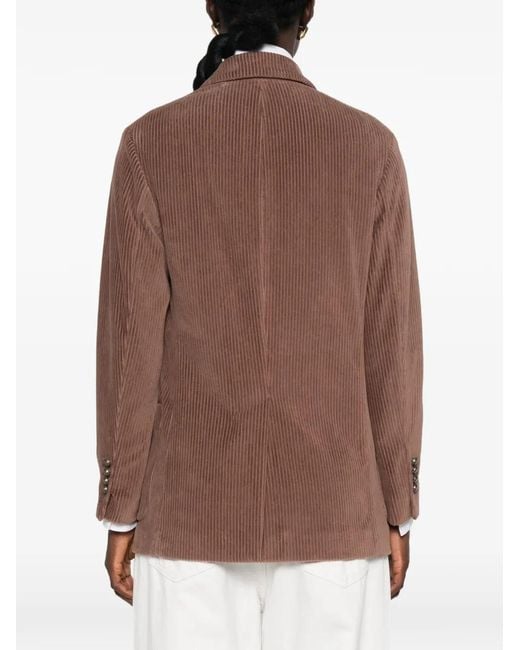 Circolo 1901 Brown Double-Breasted Corduroy Jacket