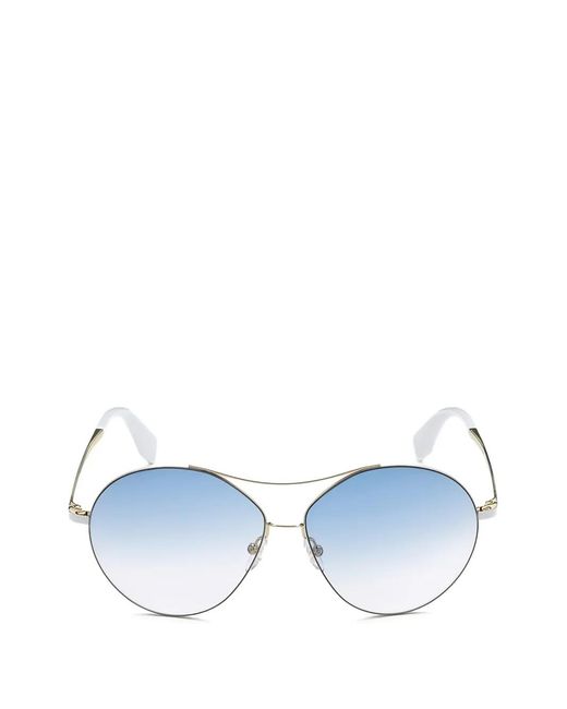 Adidas Blue Gradient-Lens Pilot Sunglasses