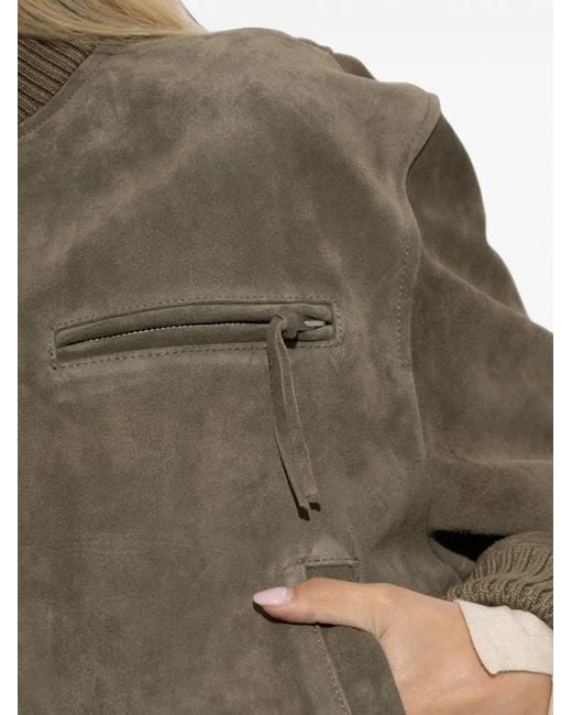 Arma Green Elysia Leather Jacket