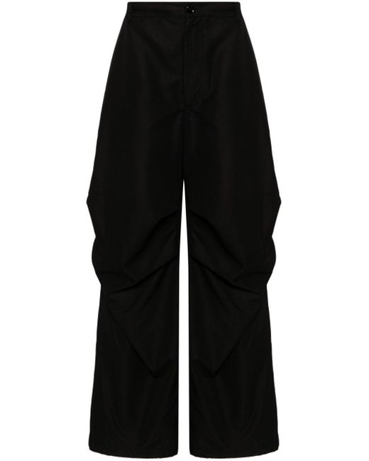 MM6 by Maison Martin Margiela Black Trousers With Logo for men