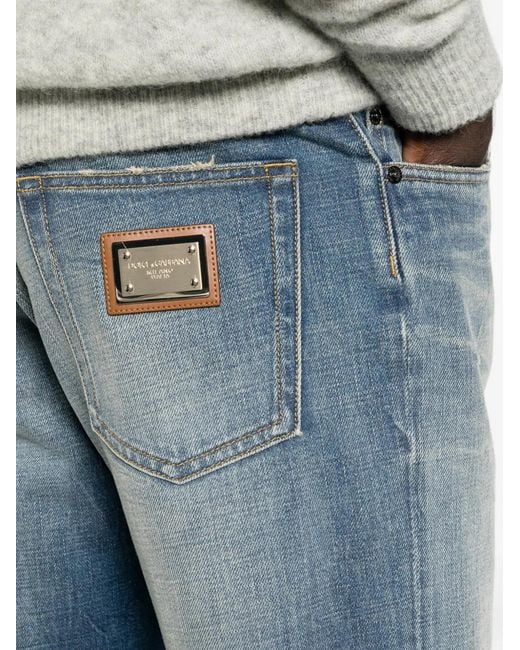 Dolce & Gabbana Blue Denim Trousers for men