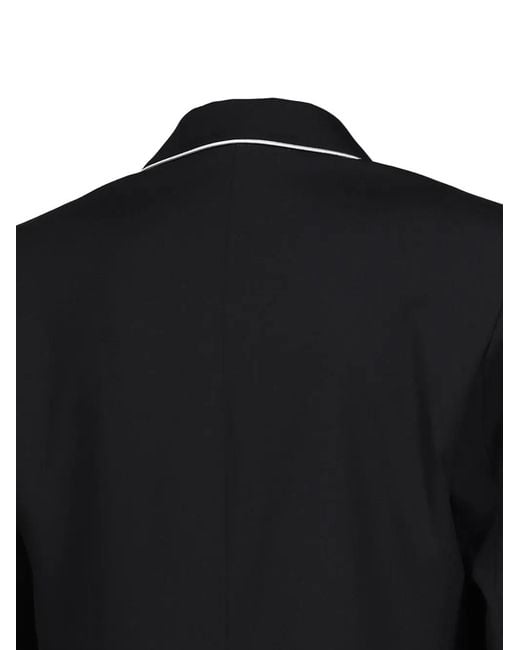 Ernest W. Baker Black Blazer À Bordures Et Boutonnière Croisée for men